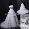 слоистых кружева свадебное платье с популярные съемный шику пояса